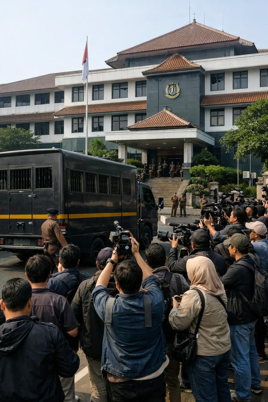 roy suryo dan dr tifa resmi dilimpahkan dan telah tiba di kejari jakarta selatan untuk proses hukum selanjutnya.