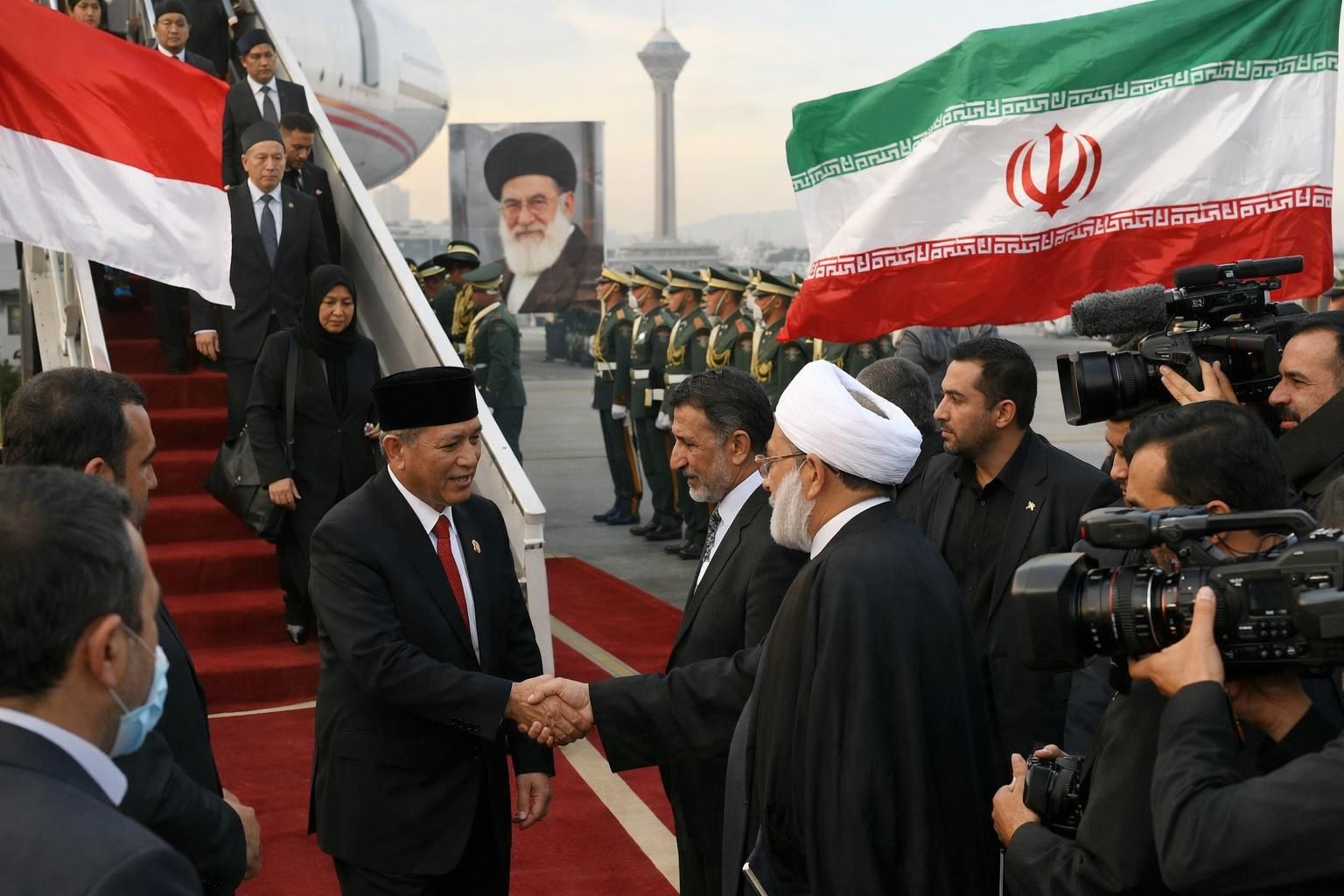 menlu dan ketua mpr dijadwalkan hadir di pemakaman khamenei, menanggapi kritik dino mengenai kehadiran diplomatik indonesia dalam acara internasional.