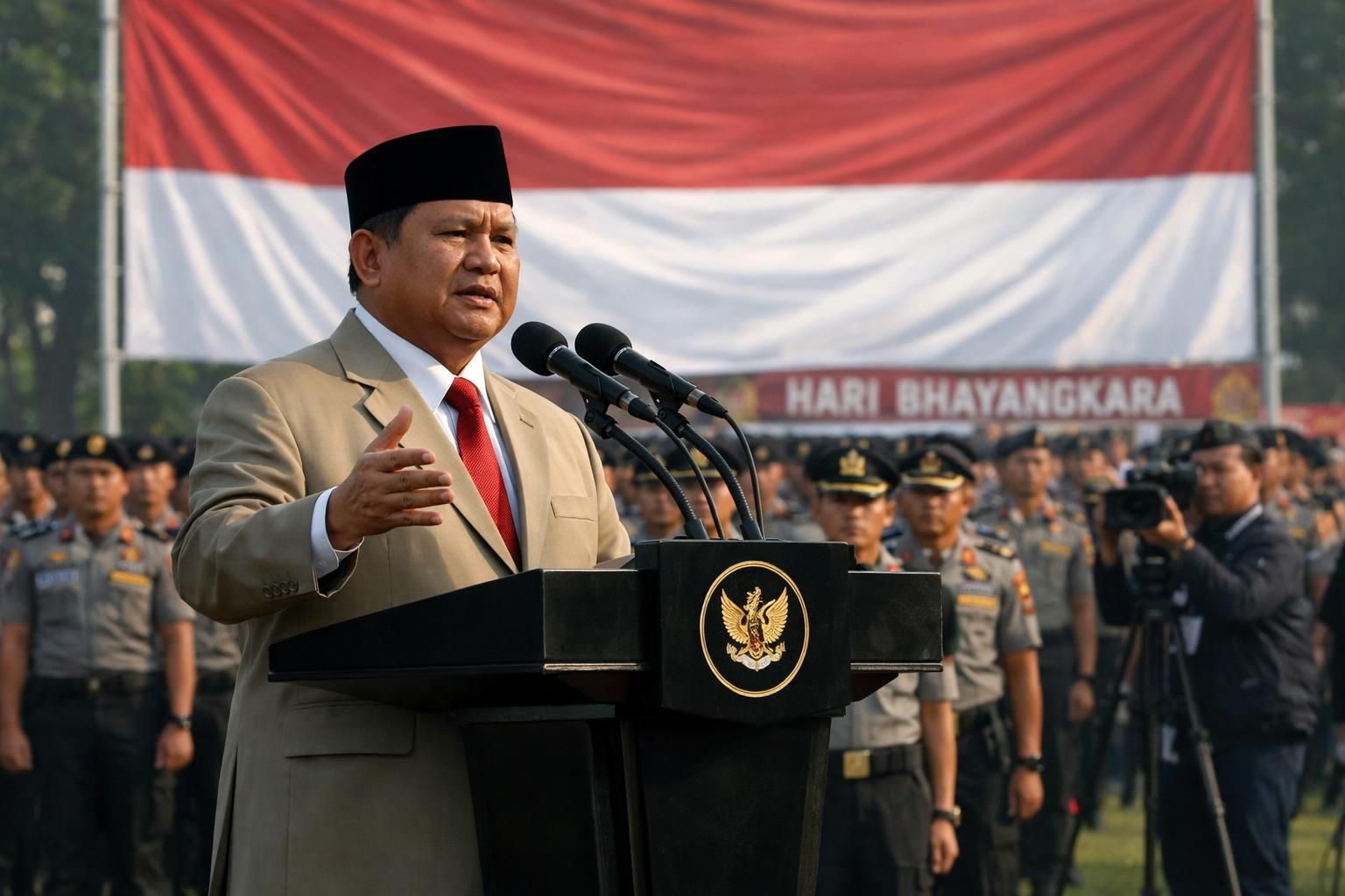 prabowo menegaskan bahwa hukum tidak boleh digunakan sebagai alat untuk kepentingan uang dan balas dendam politik, sebagaimana dilaporkan oleh kompas.com.