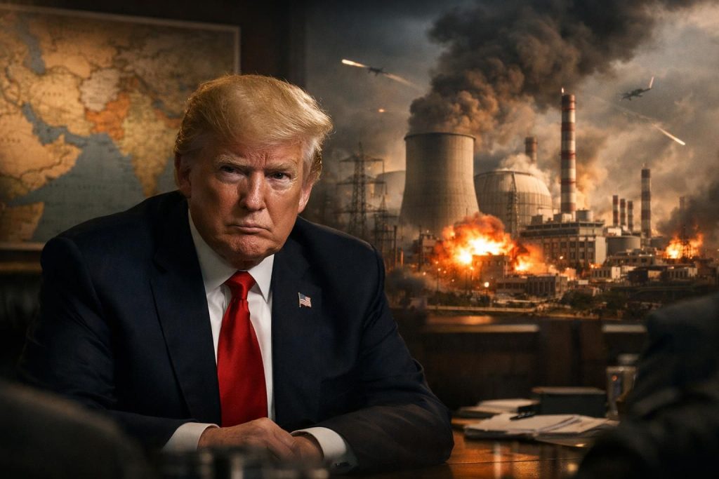 trump memperingatkan serangan terhadap pembangkit listrik iran jika negosiasi gagal, menyoroti ketegangan yang meningkat dan potensi konflik di wilayah tersebut.