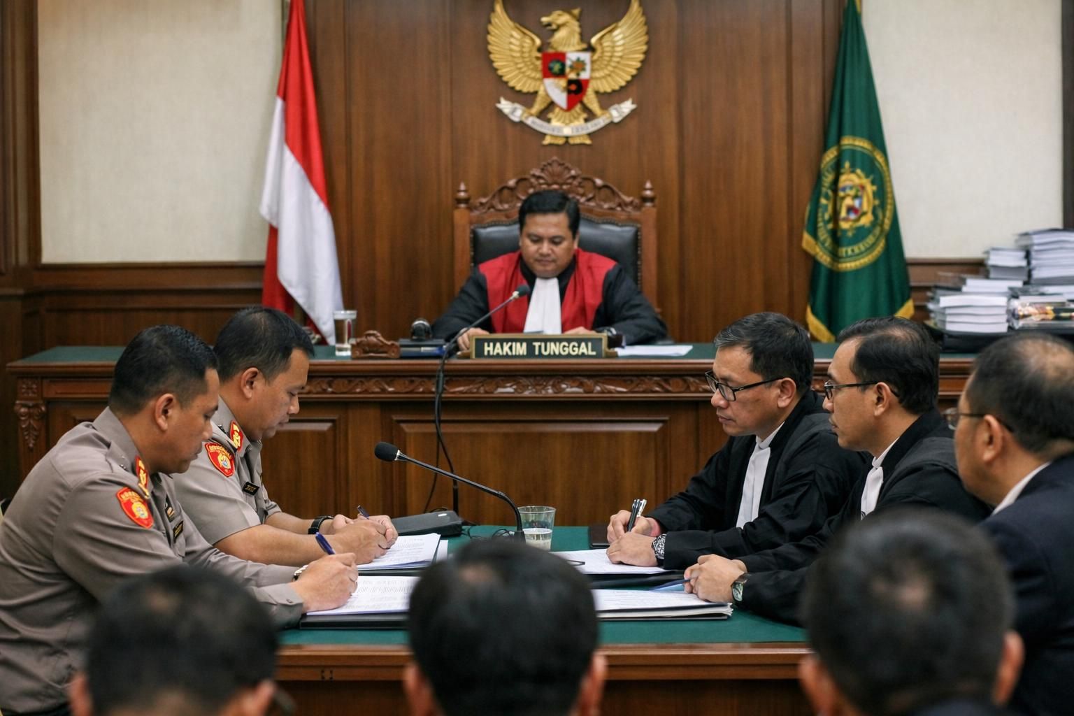 polri bersatu dengan kejagung menolak gugatan febrie dan meminta hakim menolak permohonan praperadilan dalam upaya penegakan hukum yang tegas.